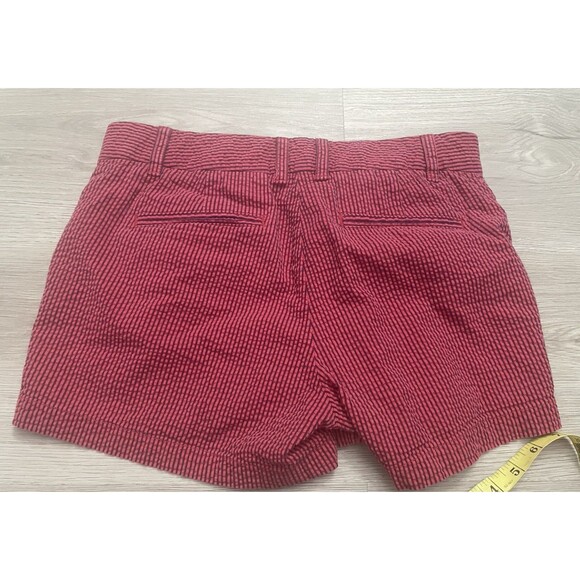 J.Crew Shorts Women's Red Striped Chino nautical travel beach cotton size 6 - Picture 7 of 8